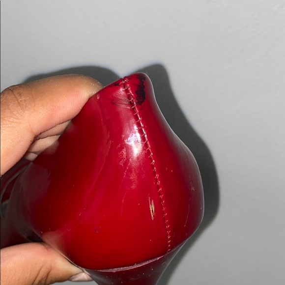 Red Open Toe Heels - Picture 6 of 6